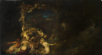 Hans Makart, Bacchanal oder Zug der Kleopatra (Kompositionsentwurf), ca. 1863