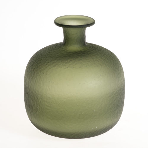 Carlo Scarpa (Entwurf), Grüne "battuto"-Vase, 1980er-Jahre