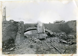 Düsseldorf-Kaiserswerth, beschädigte Brücke