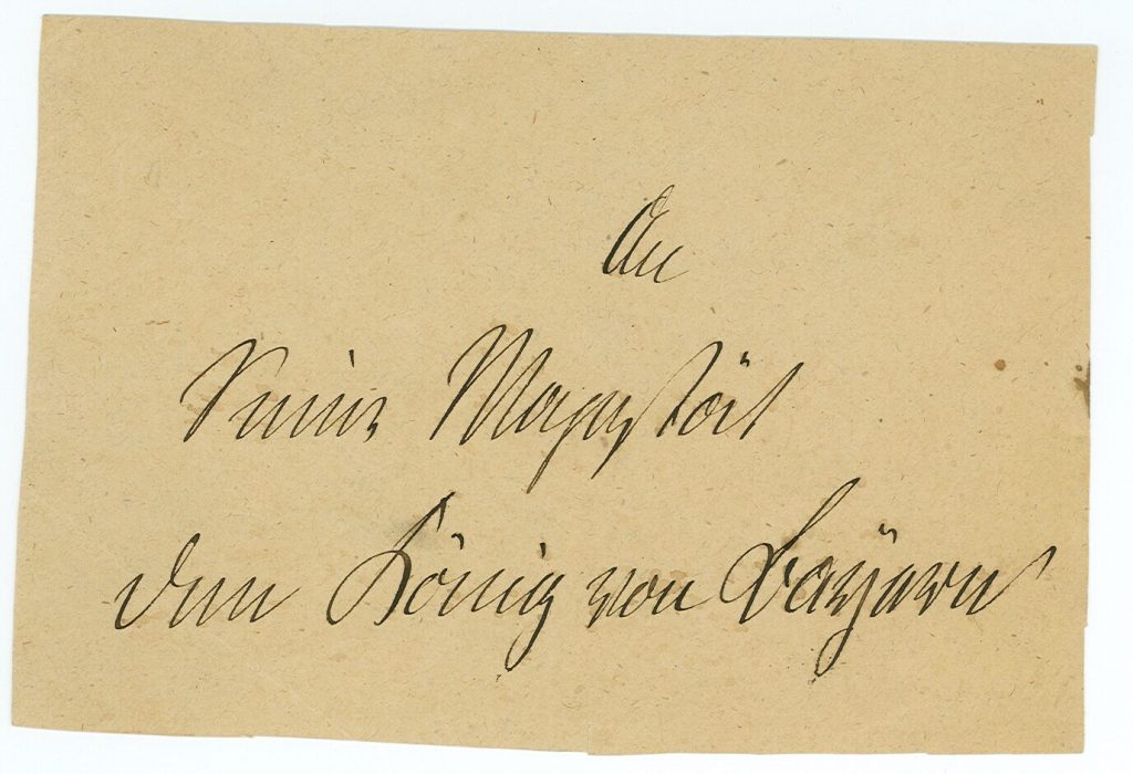 Adressanschrift von Otto von Bismarck