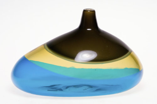 Vetreria Vistosi (Ausführung), incalmo-Vase mit Überfängen, um 1965