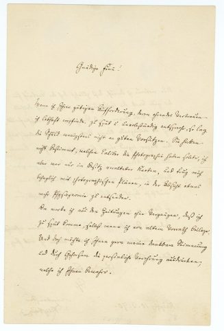 Brief von Gustav Freytag