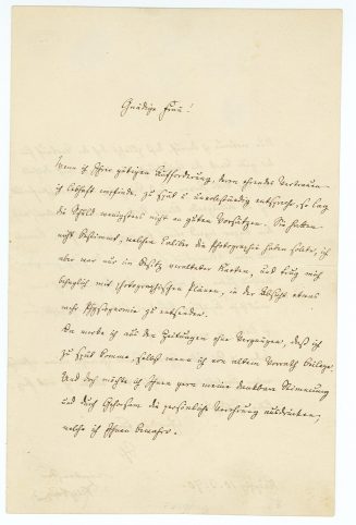 Brief von Gustav Freytag