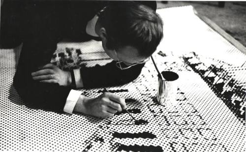 Manfred Leve (Künstler*in), Sigmar Polke in seinem Atelier, Düsseldorf, Dezember 1967