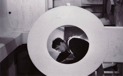 Manfred Leve (Fotograf*in), Günther Uecker - Atelier Düsseldorf, Hüttenstraße, 30.04.1967