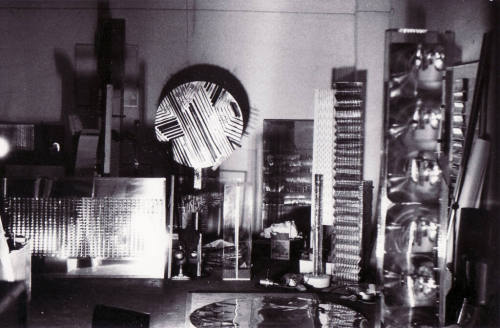 Manfred Leve (Fotograf*in), Heinz Mack, Atelier Düsseldorf, Hüttenstraße, 30.04.1967