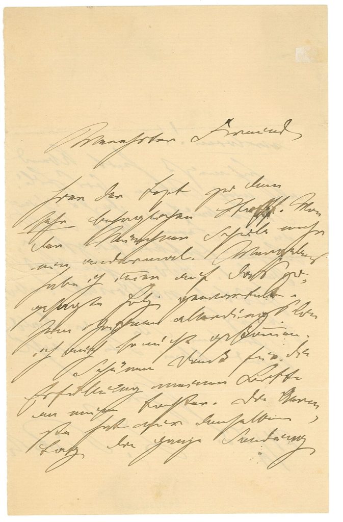 Brief von Ludwig Pietsch