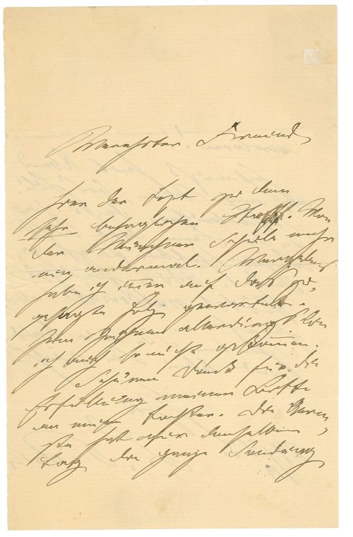 Brief von Ludwig Pietsch