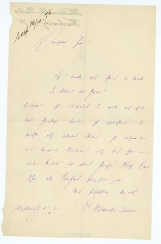 Brief von Charles Edouard Duboc