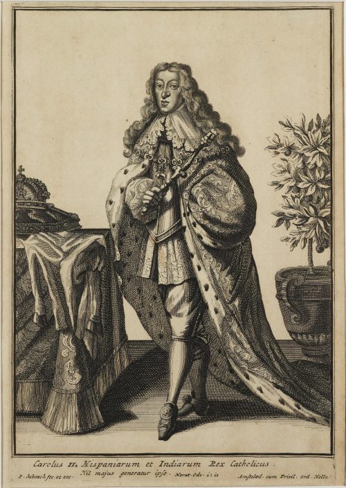 Pieter Schenk (Kupferstecher*in), Karl II. (1661 - 1700), König von Spanien , um 1700