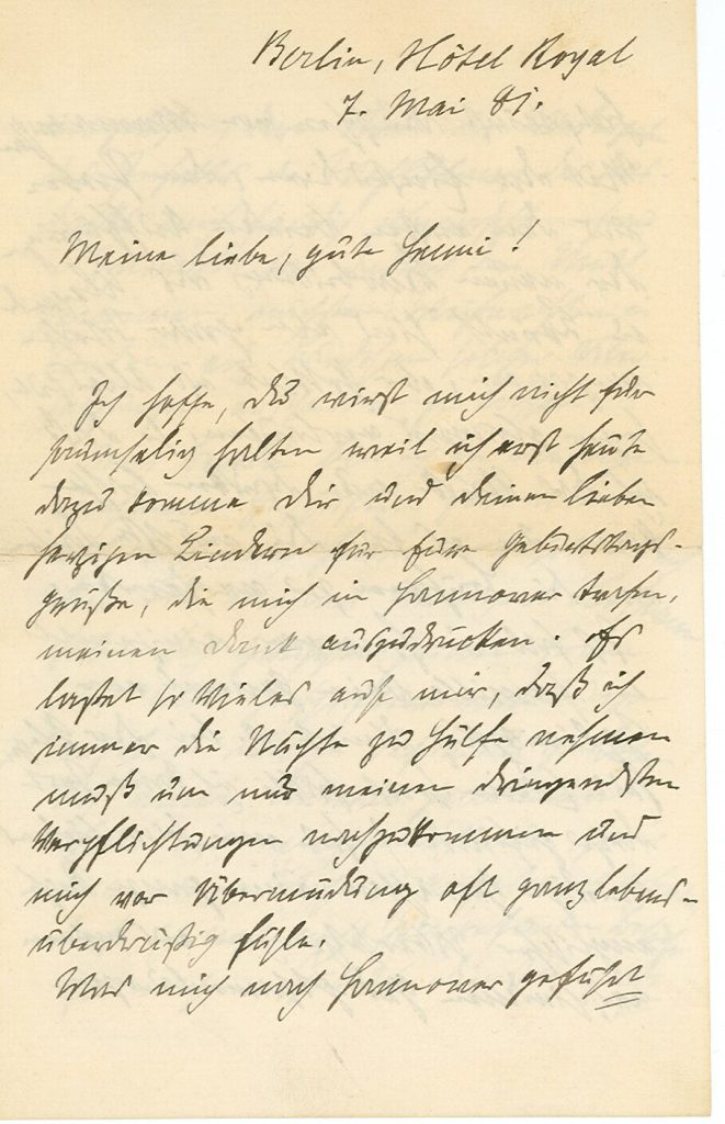 Brief von Friedrich Bodenstedt