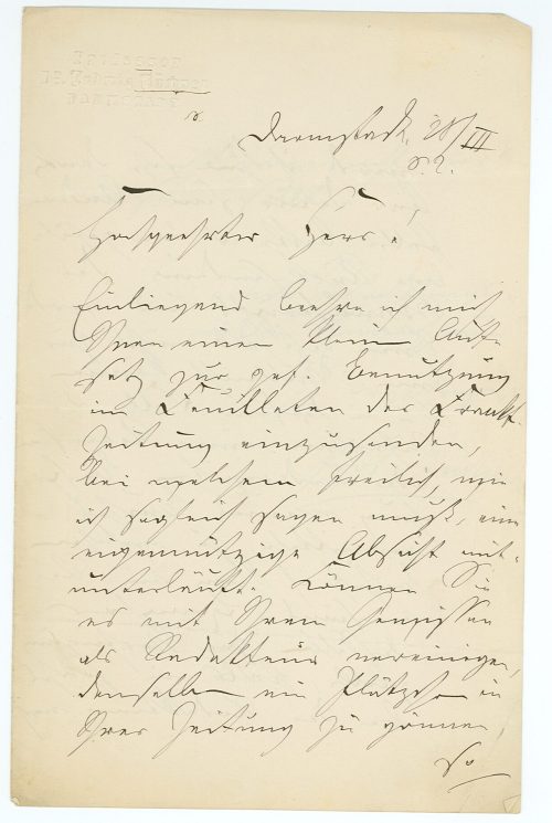 Brief von Ludwig Büchner