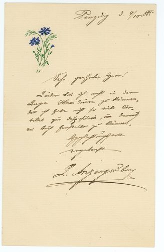 Brief von Ludwig Anzengruber