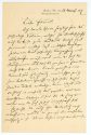 Brief von Ludwig Bamberger