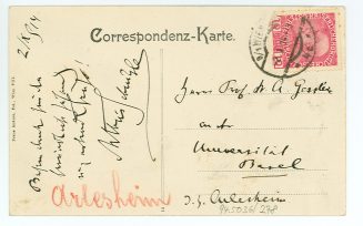 Postkarte von Arthur Schnitzler