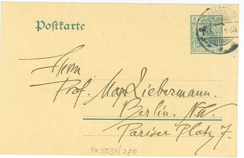 Postkarte von Richard Dehmel