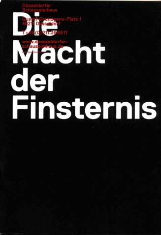 Programmheft "Die Macht der Finsternis" von Leo Tolstoi. Düsseldorf, 24.11.2012 (2012/2013)