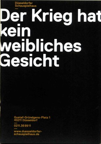 Programmheft "Der Krieg hat kein weibliches Gesicht" nach dem Buch von Swetlana Alexijewitsch