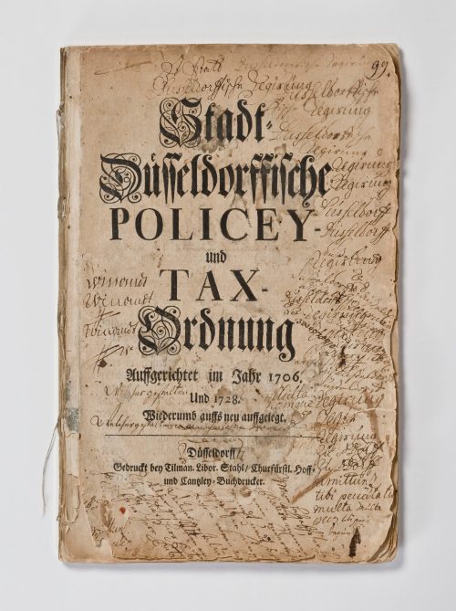 Tilmann Liborius Stahl (Drucker*in), Stadt-Düsseldorffische Polizey- und Tax-Ordnung, 1706