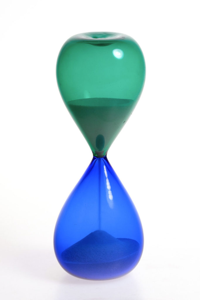 Blau-grüne Sanduhr