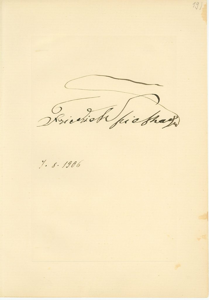 Albumblatt von Friedrich Spielhagen