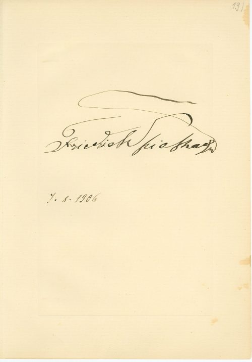 Albumblatt von Friedrich Spielhagen