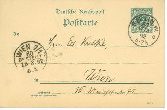 Postkarte von Gustav Karpeles