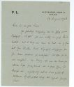 Brief von Paul Lindau