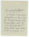 Brief von Frank Wedekind