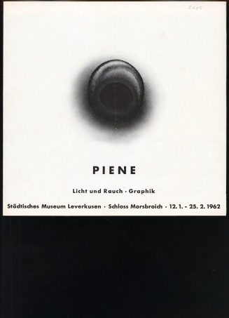 Broschüre zur Ausstellung "Piene. Licht und Rauch. Graphik"