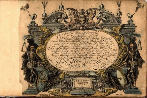 Adolf von Kamp (Autor*in), Buch über die Begräbnisfeierlichkeiten von Johann Wilhelm I., 1629