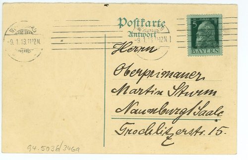 Postkarte von Max Dauthendey