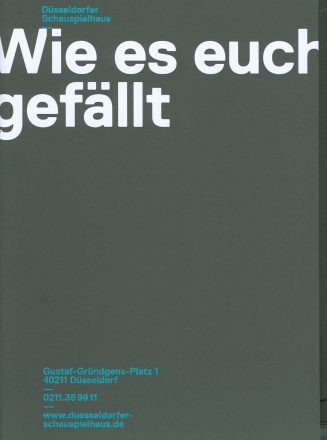 Programmheft zu "Wie es euch gefällt" von William Shakespeare. Düsseldorf, 12.1.2013 (2012/2013 ...