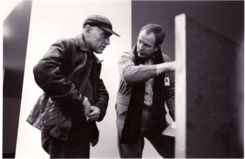 Benjamin Katz (Künstler*in), Richard Serra und Alexander von Berswordt-Wallrabe, Ausstellung "Westkunst", Köln, 1981