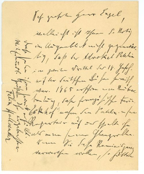 Brief von Felix Hollaender