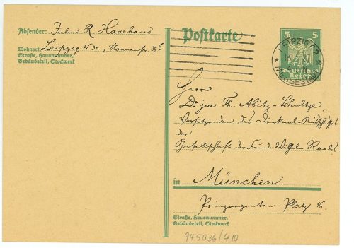 Postkarte von Julius Haarhaus