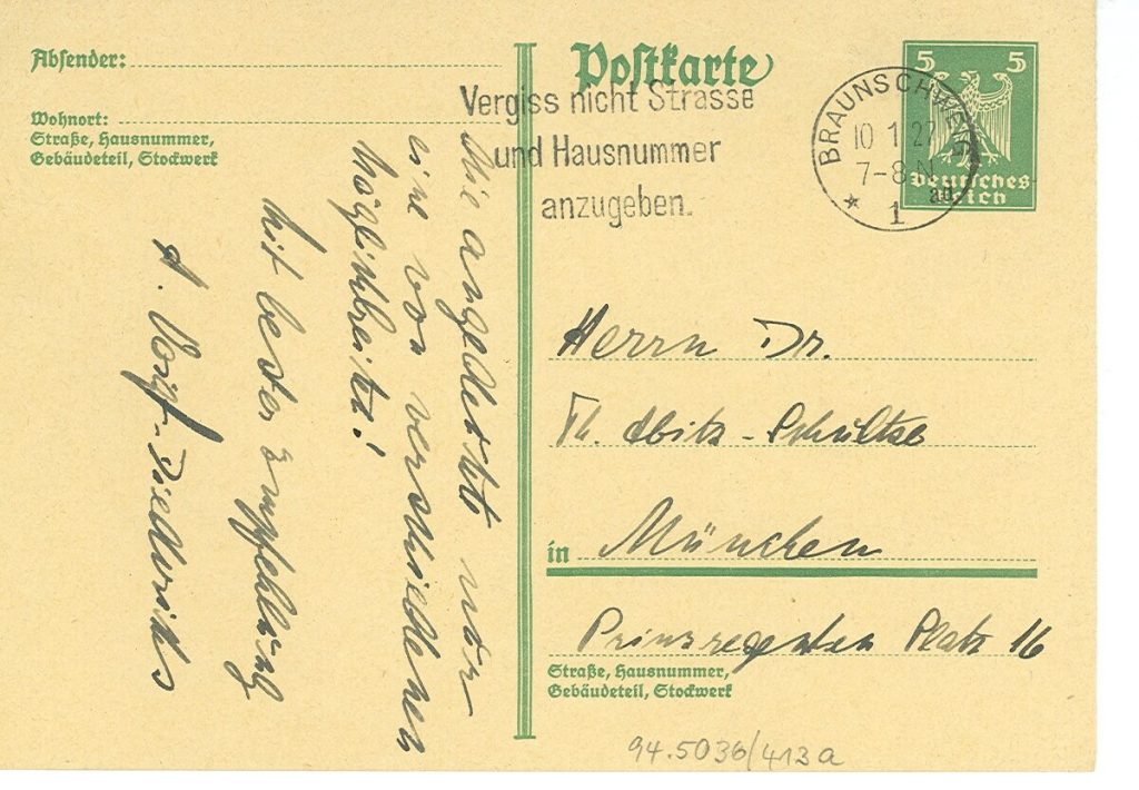 Postkarte von Helene Voigt-Diederichs