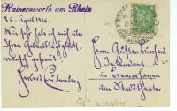 Postkarte von Herbert Eulenberg