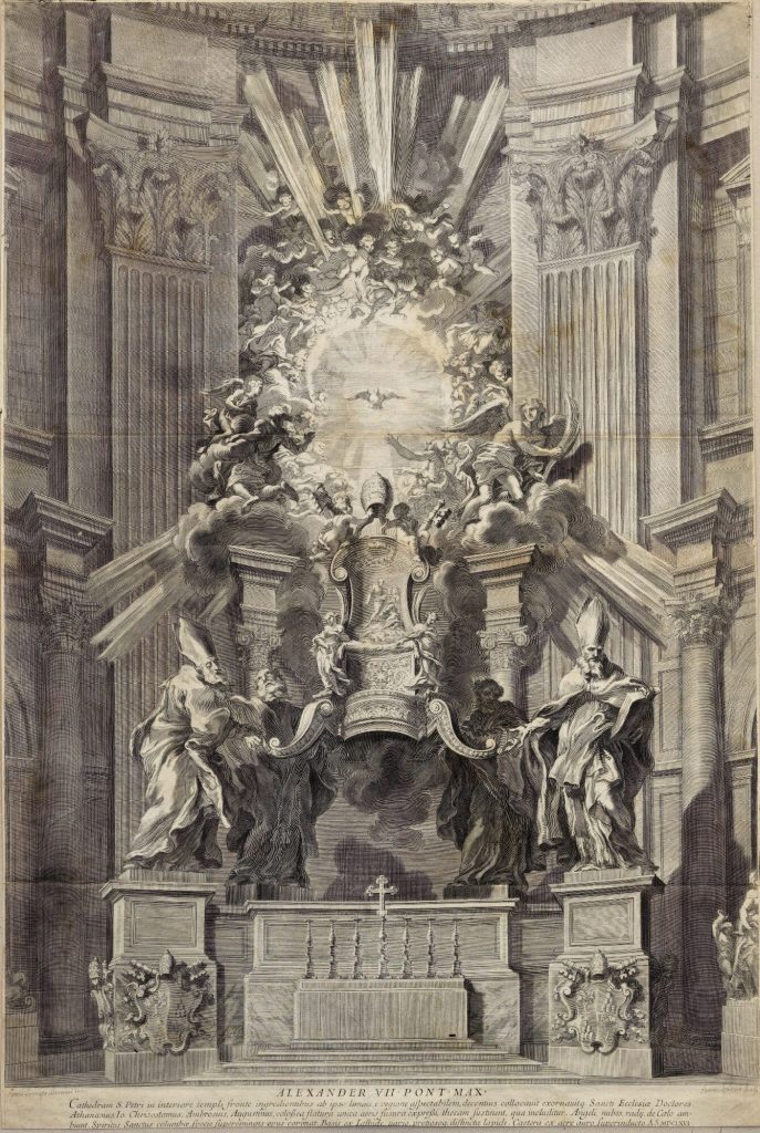 Die Cathedra Petri im Dom von St. Peter