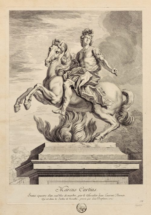 Louis Desplaces (Künstler*in), Reiterstatue Ludwigs XIV. bzw. des Marcus Curtius, nach 1729