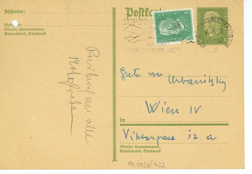 Postkarte von Franz Blei