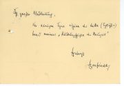 Postkarte von Egon Friedell