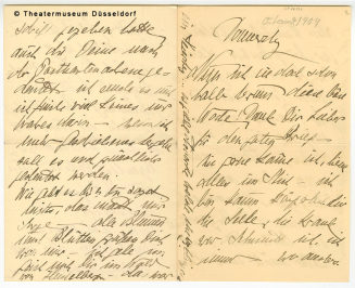 Brief 1 - um 1904 Louise Dumont an Gustaf Lindemann, Seite 1