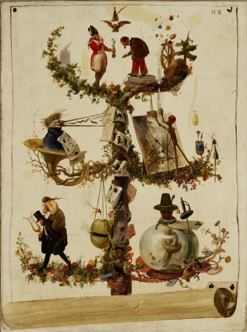 Adolph Schroedter (Künstler*in), Grotesken/ Karnevals-Impressionen, 1842