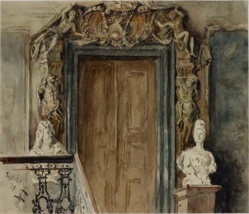 Portal der alten Kunstakademie, 1878