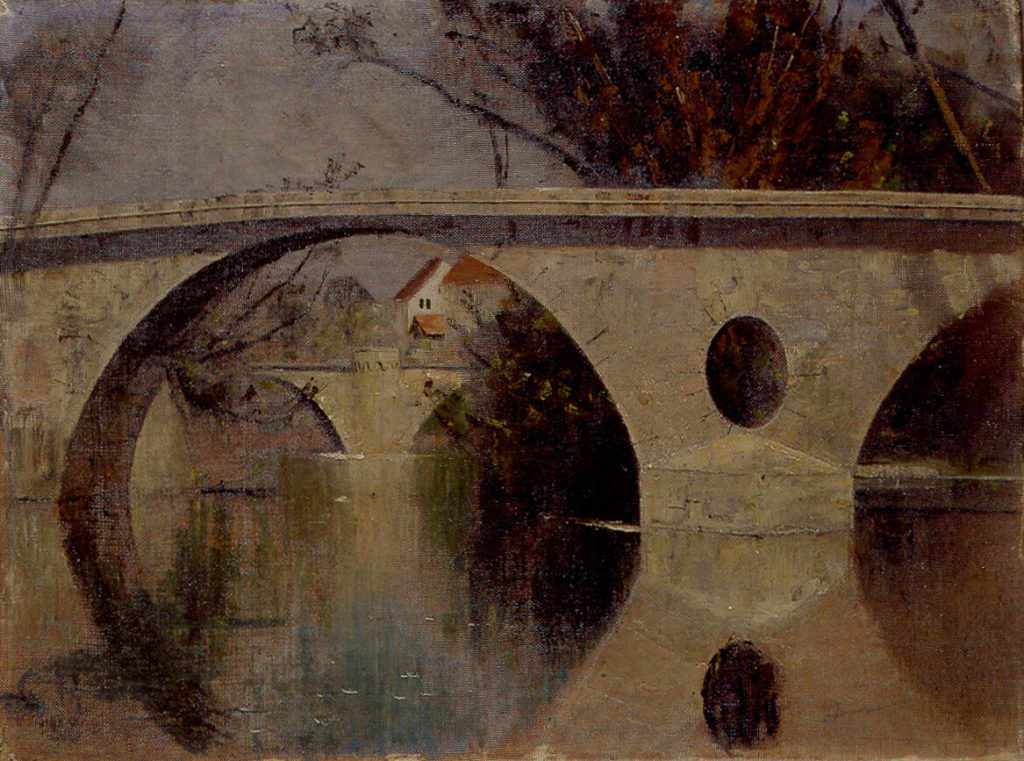 Christian Rohlfs, Die Sternbrücke in Weimar, 1888, Kunstpalast, Düsseldorf, Inv.-Nr. M 5156