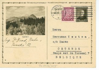 Postkarte von Max Brod