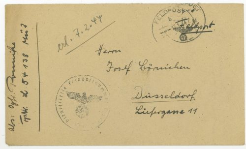 Fritz Romeike (Absender*in), Brief aus dem Konvolut Feldpostbriefe I., 08.01.1944