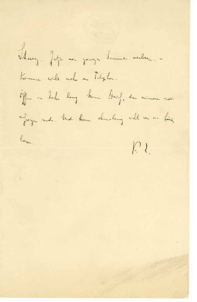 Brief von Lion Feuchtwanger
