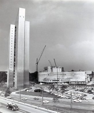 Neubau des Düsseldorfer Schauspielhauses, ca. 1969